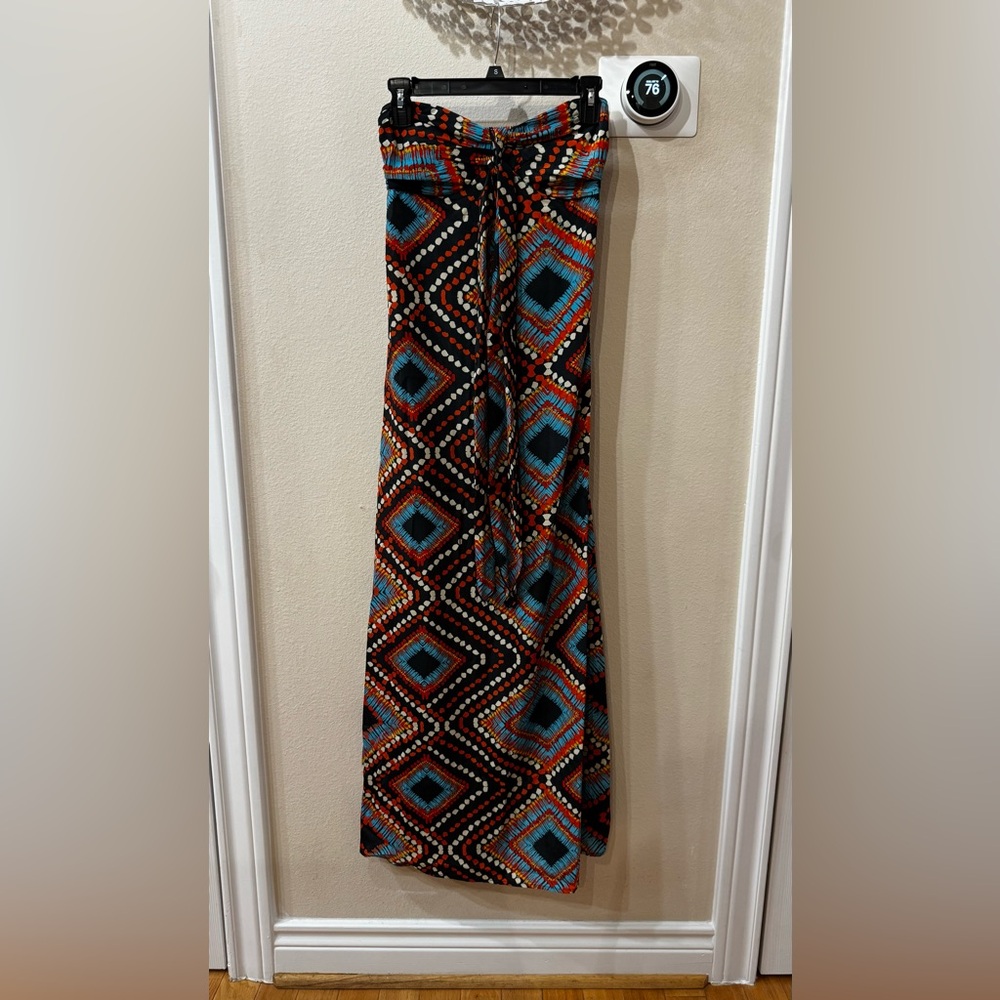 Xhilaration Multicolor Geometric Maxi Skirt Size Small